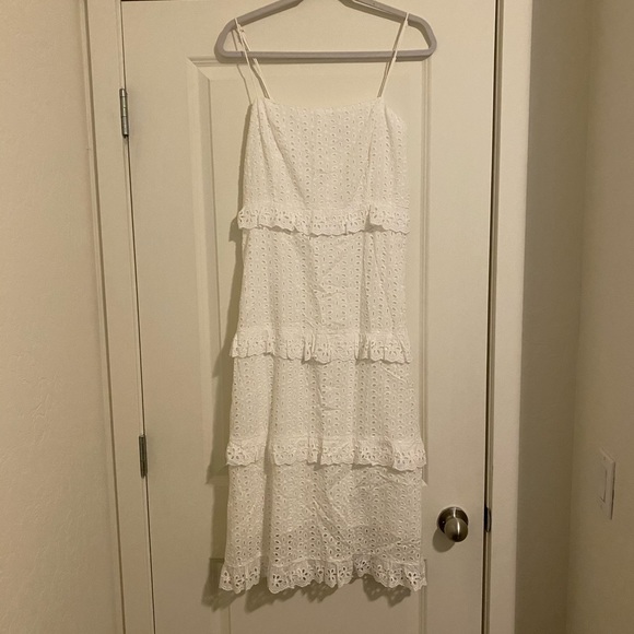 Impeccable Pig White Eyelet Midi Dress - Picture 3 of 5